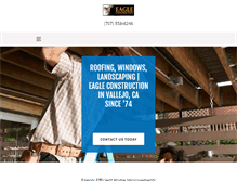 Tablet Screenshot of eagleconstructionroofing.com